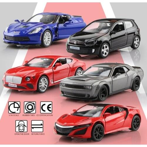 1:36 Alloy Car Honda Acura Chevrolet Dodge Golf RMZ city Diecasts Toy Vehicles Simulation Exquisite Model 5 Inch Children Gifts