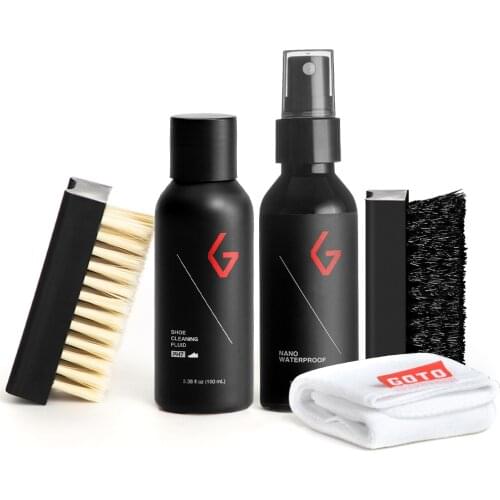 GOTO Footwear Sneakers Shoes Neutral Cleaning Kit Gift Pack Dry Cleaning Fluid Agent Brush Towel Portable Travel Packed