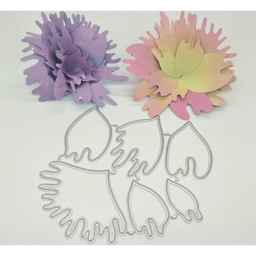 New irregular 6-piece petal metal cutting mold scrapbook mold embossed decoration photo album decoration card making DIY craft