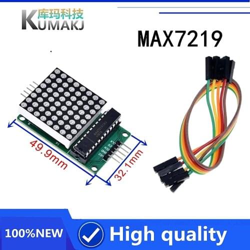 NEW MAX7219 Dot Led Matrix Module MCU LED Display Control Module For Arduino 5V Interface Module Output Input Common Cathode