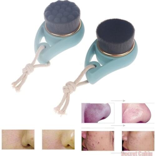 Face Cleansing Brush Soft Bamboo Charcoal Facial Deep Pore Washing Cleansers 1 Pcs