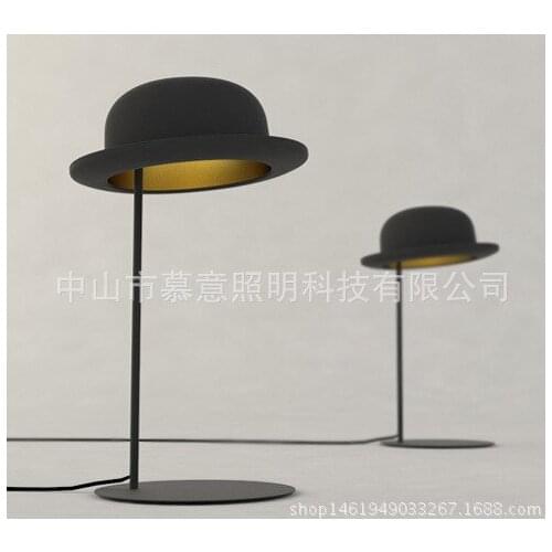 Loft personality fashion hat table lamp hat Living Room Bedroom Bedside Led Wedding Lava Lamp Decor Lights Fixtures