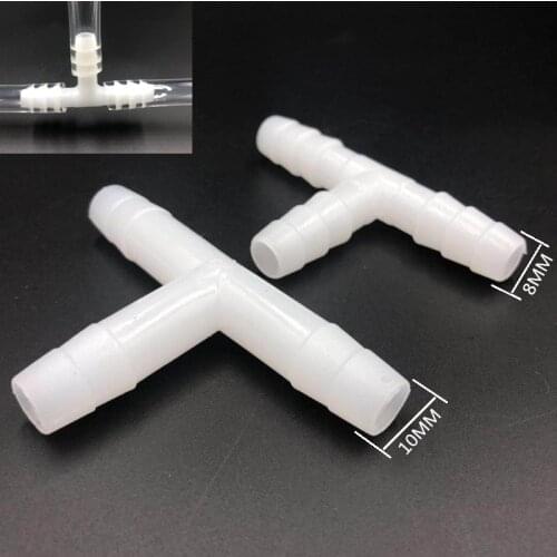 8MM 10MM Plastic Pagoda Barbed Equal 3 Way Tee Type Hose Connector Pipe Fitting Tube Joint for Garden