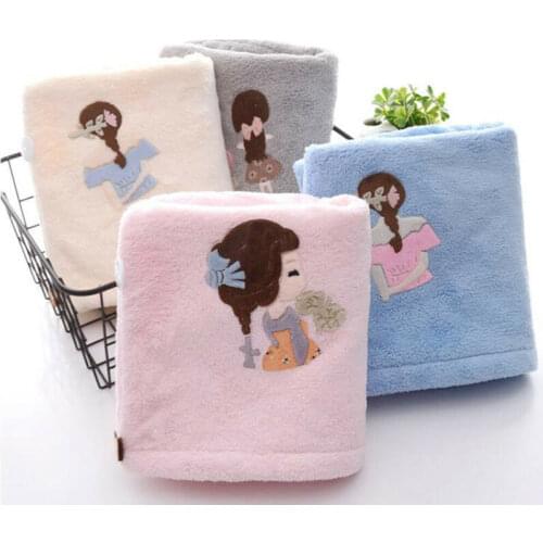 Microfiber Towel Quick Dry Hair Magic Drying Turban Wrap Hat Cap Bathing Home Bathroom