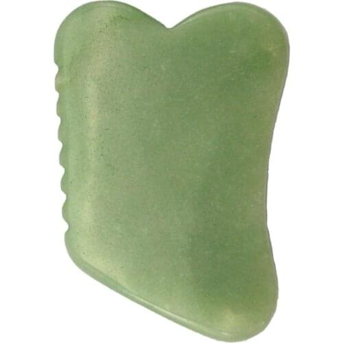 Popular Shape Green Aventurine Jade Gua Sha Massager Gouache Scraper Slimming Face