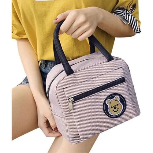 Portable Lunch Bag Office Food Insulated Handbag Bento Thermal Pouch Outdoor Picnic Fruit Drink Keep Fresh Supplies Accessories