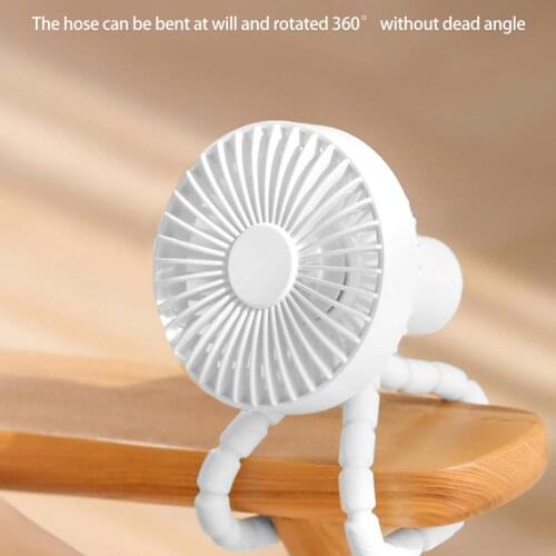 Portable USB Fan Handheld Fan With Flexible Tripod 3 Speeds Clip Fan For Pram Car Seat Tent Outdoor Activit Ventilador Electrico