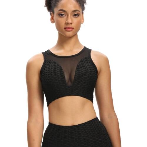 Sexy Womens Athletic Sports Bras Push Up Yoga Running Activewear Tops Fashion Casual Workout Long Sports Bra With Mesh