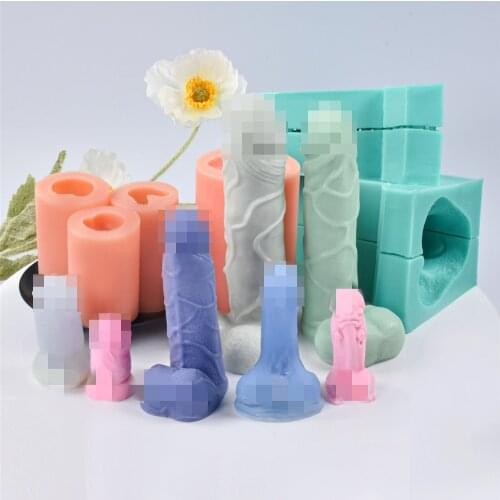 3D Sexy Tool Penis Silicone Body Mold Different Size Gifts Baking Sugar Chocolate Cake Making Candle Moulds Resin Ice Cream Form