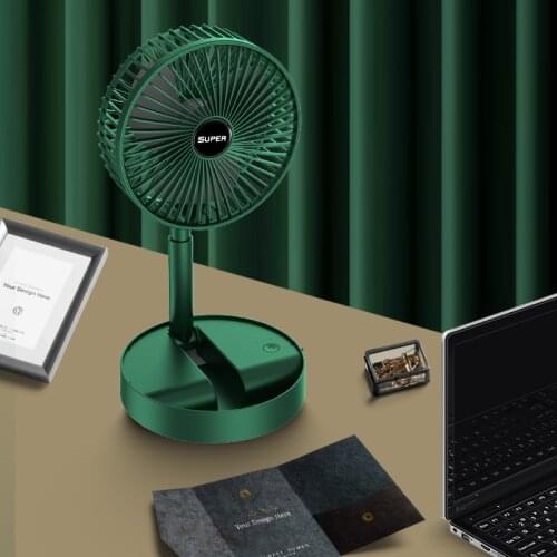 Z20 Folding telescopic fan shaking head portable usb mini table desktop floor power bank humidifying fan вентилятор напольный
