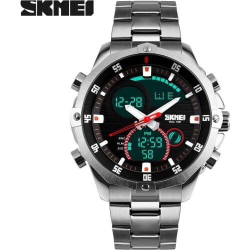 SKMEI 2016 New Watches Men Luxury Brand Fashion Casual Business Sports Wrist watches Dual time Digital Analog Quartz Watch
