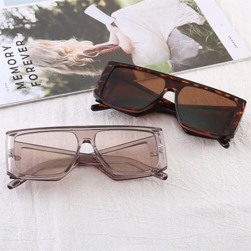 Fashion Sunglasses Rectangle Plastic Frame Vintage Sun Glasses UV400 Lens Female Oculos De Sol Feminino Eyewear for Men Women