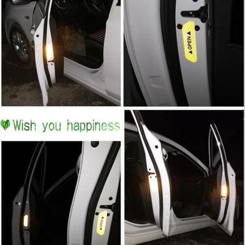 Universal car Accessories Car door OPEN reflective decorative stickers for opel corsa d passat b8 peugeot peugeot 208