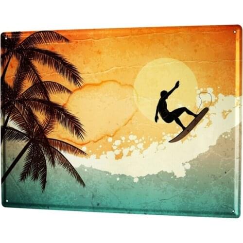 Tin Sign Retro Surf riders