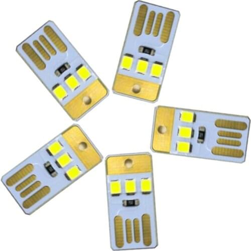 5pcs/ pack) 1W mini USB Light LED Lamp White Light 5V SMD Torchlight USB Lamp LED Bulb Night Light for Laptop PC Powerbank