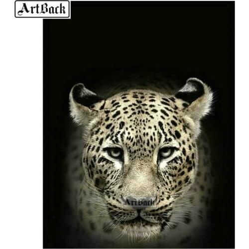 5d diamond painting leopard, full square, round, diamond embroidery, diy, diamond mosaic animal black icon elephant