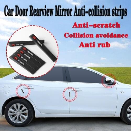 6Pcs Car Door Rearview Mirror Anti-collision Bars Protector Stickers For Hyundai I10 I20 I30 I40 IX20 IX35 Tucson Solaris Accent