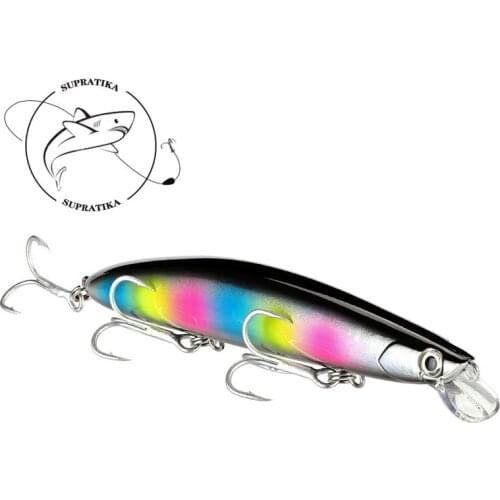 8Colors 12.5cm/20g Artificial Minnow Superficial Water Fei Liu Plastic Hard Bait 3D Eyes 3# With Hook Wobblers Fishing Lure