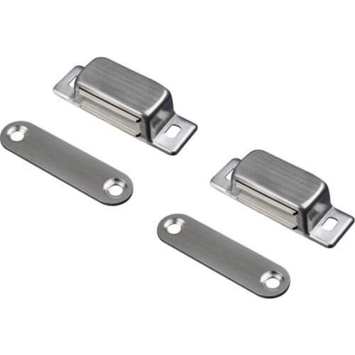 8pcs/Lot Stainless Steel Magnetic Door Catches Kitchen Cupboard Wardrobe Cabinet Catch