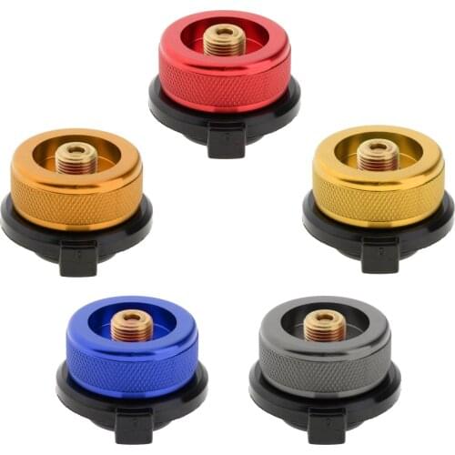 Outdoor Camping Hiking Stove Burner Adaptor Split Type Furnace Converter Connector Auto-off Gas Cartridge Tank Cylinder Adapter