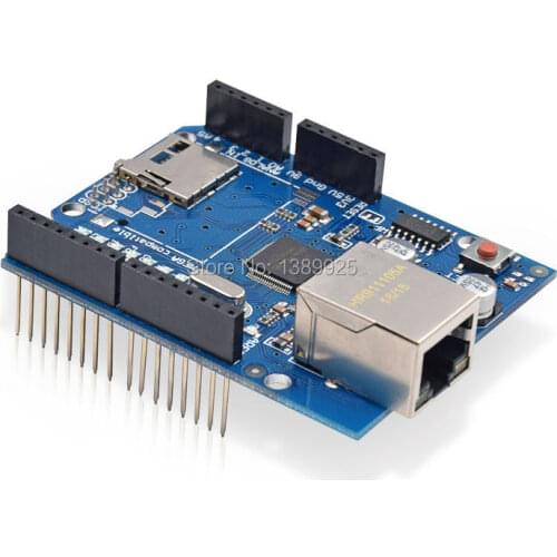 Free shipping 5pcs/lot Ethernet Shield W5100 For 328 UNO Mega1280 2560(support micro SD card)