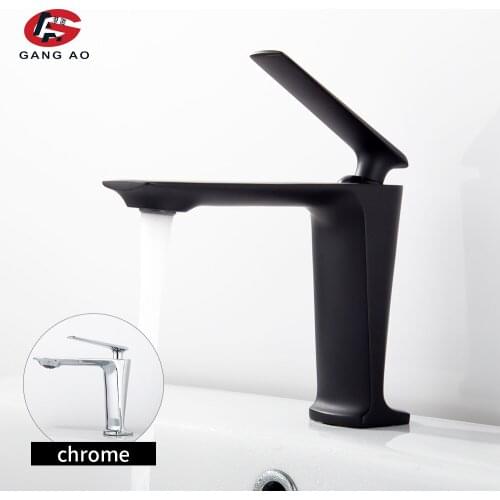 Free Shipping Black faucet Stainless Steel Paint Faucet Bathroom Basin Faucets frap Hot Cold Mixer Tap Single Hole torneiras