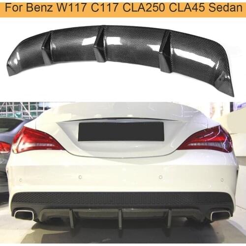 C117 Carbon Fiber Car Rear Bumper Diffuser Lip for Mercedes Benz W117 C117 CLA250 CLA260 CLA45 Sedan 2012-2016 Rear Diffuser Lip