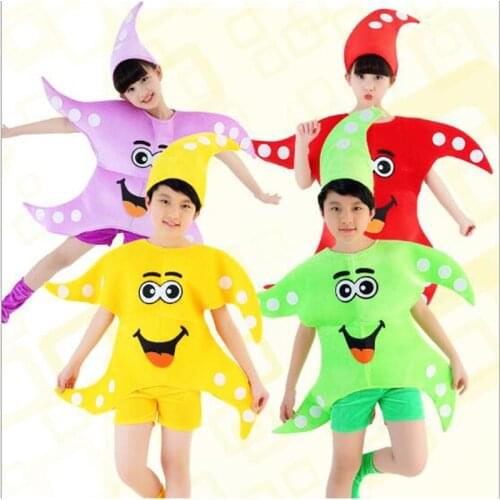 Childrens Undersea World Cosplay Costume Boys and Girls Starfish Baby Wear Show Starfish Stage Performance Wear Dance Costume