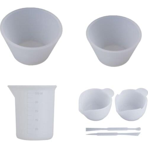 Dispensing Measuring Cup DIY Jewelry Crafts Making Crystal Epoxy Silicone Mold Color Palette Spoon Set