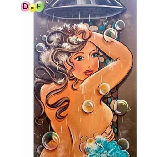 DPF DIY woman 5D home decor mosaic full square diamond painting cross stitch diamond embroidery Cartoon crafts Kits people