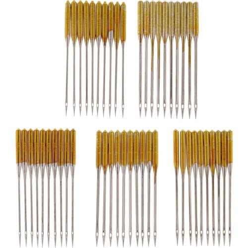 10 Pieces Sewing Machine Needles, 90/14 100/16 110/18 65/9 75/11 Leather Jeans Sewing