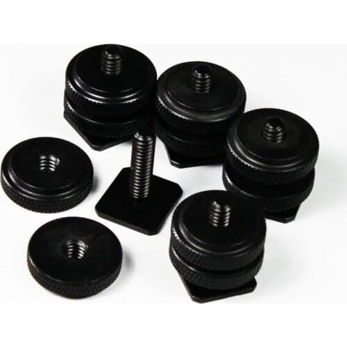 5x 1/4"-20 Tripod Mount Screw to Flash Hot Shoe Adapters fr camera tripod flash( pack of 5)
