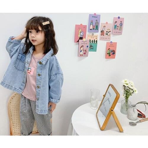 New Kids Jackets Fashion Korean High Quality Denim Jacket for Girl Boys Clothing 2020 Spring Children Outerwear 2 3 4 5 6 Years