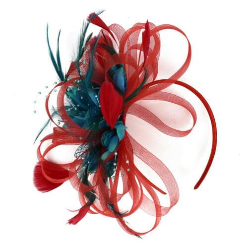 Fashion Women Hair Ribbon Sinamay Fascinator Cocktail Party Hat Wedding Hair Clip Church Kentucky Derby Dress Fedoras