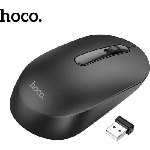 Hoco Portable Wireless Mouse 1200 DPI Silent Mouse For PC Computer/Laptop 2.4GHz Noiseless USB Wireless ABS Mice For Home Office