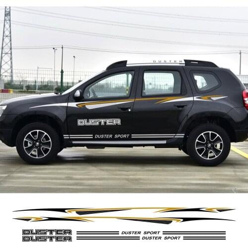 2pcs Car Side Stickers For Renault Dacia Duster DIY Stylish Reflective Decoration Auto Vinyl Film Decals Styling Car Accessories