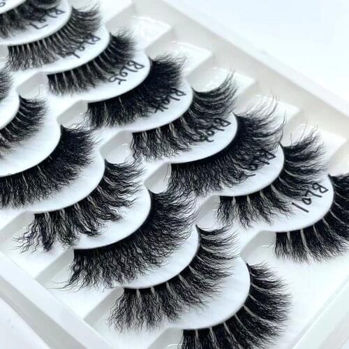 NEW 1pair Mink Lashes 3D Mink Eyelashes Invisible Band Natural Black Mink False Eyelash Full Strip cilios wave Reusable