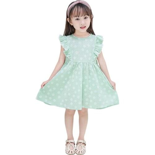 Girls' dresses summer new pure cotton Korean childrens clothes childrens skirts summer clothes princess skirts, summer