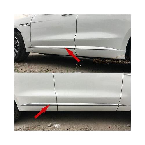 Fit For Jaguar F-pace 2016 2017 2018 Chrome ABS Car Body Side Overlay Cover Trim