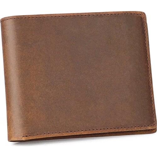 Luxury Brand Men Wallet Genuine Leather Short Coin Purse Fashion Hasp Wallet For Male Portomonee with Card Holder Photo Holder