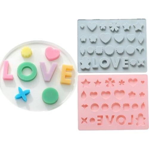 LOVE Shape Silicone Mold Letters Chocolate Mold 3d Cake Decorating Tools Tray Fondant Molds Jelly Cookies Baking Mould