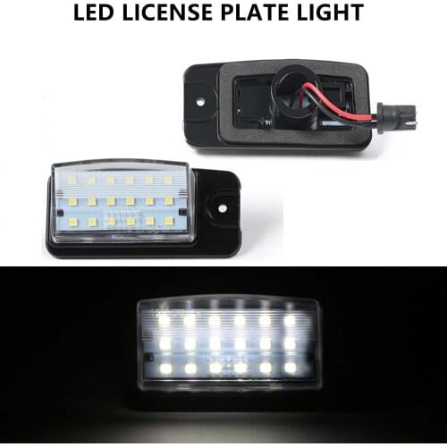 2Pcs LED License Number Plate Light Lamps For Nissan Altima Pathfinder X-Trail T32 Maxima Rogue NV1500 NV2500 NV3500 Murano