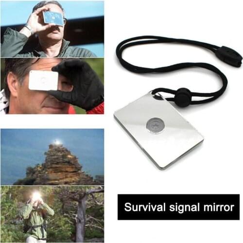 Central Aiming Pole Reflective Emergency Rescue Signal Acrylic Heliograph Mirror for Outdoor