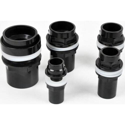 Waterproof Black Straight Tube Pipe Fitting Connector PVC Pipe Joint Fish Tank Aquarium Accessories 20/25/32mm New