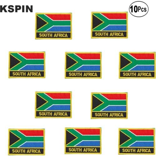 South Africa Flag Embroidery Patches Iron on Saw on Transfer patches Sewing Applications for Clothes in Home&Garden