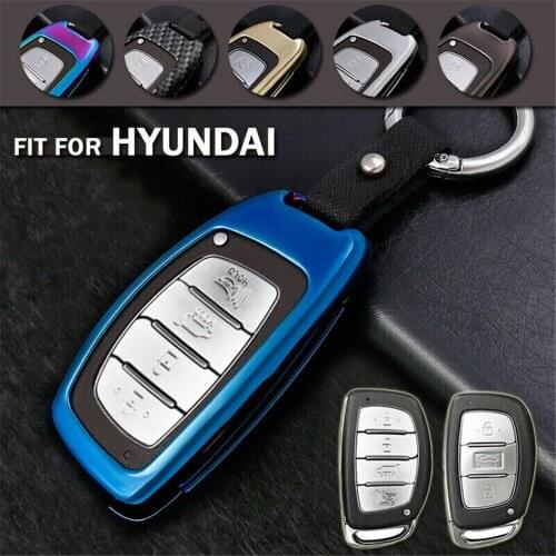 For HYUNDAI Sonata Elantra Tucson IX35 Zinc Alloy Smart Remote Car Key Protector Fob Case Cover Accessories Keychain