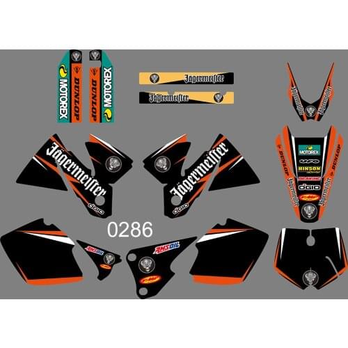 0286 Motorcycle Team Graphic & Backgrounds Decal Stiker Kits for KTM SX 1998 1999 2000