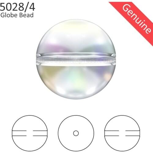 1 pieces) 100% ORIGINAL crystals from Swarovski 5028/4 Crystal Globe Bead Austria loose rhinestone beads for DIY jewelry making