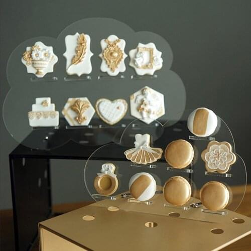 1Pc Clear Cloud Acrylic Cupcake Donuts Holder Wedding Dessert Biscuits Display Rack Kitchen Bakeware Cake Stands