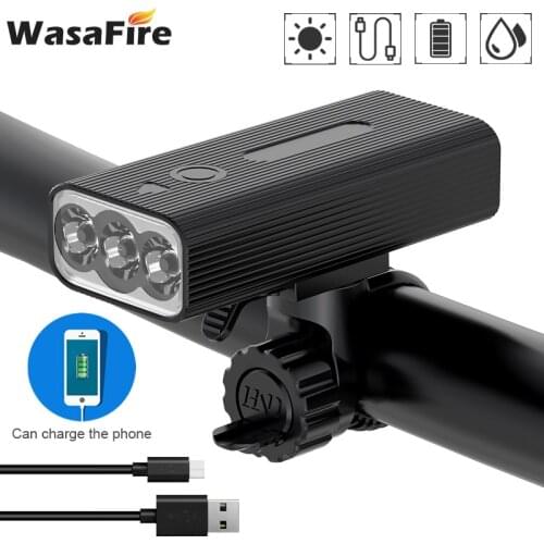 1200LM Bicycle Front Light 6400mAh Power Bank USB Rechargeable MTB Light 3xT6/L2 LED Bike Flashlight Cycling Headlight Lantern